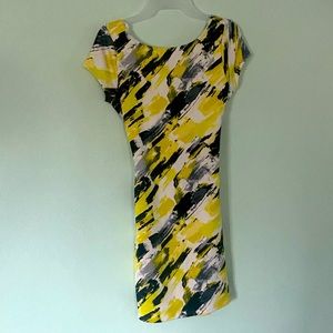 Arden B women’s yellow and black cross back dress